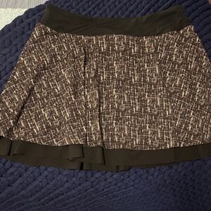 Elegant Black and Brown Women's Skater Skirt